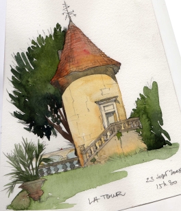 Chateau de Maumont - la tour - maumont-dessin-noe-lle-herrenschmidt.jpg - Chateau de Maumont - Les logis de la touvre